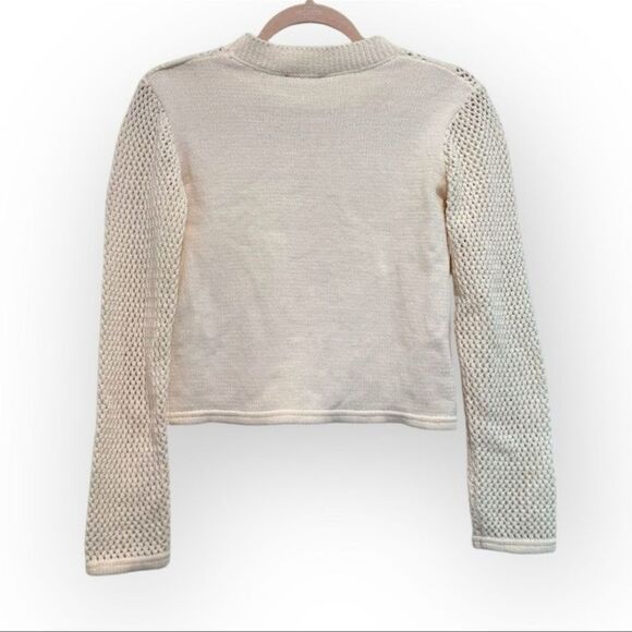 Zara White Knit Sweater – Size Small - Picture 2 of 4
